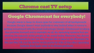 Google com ChromeCast Setup
