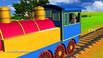 Piggy on the railway line picking up stones 3D Animation English Nursery rhyme song for ch