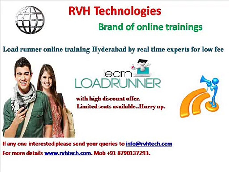 Load runner online training from Hyderabad by real time experts for low fee