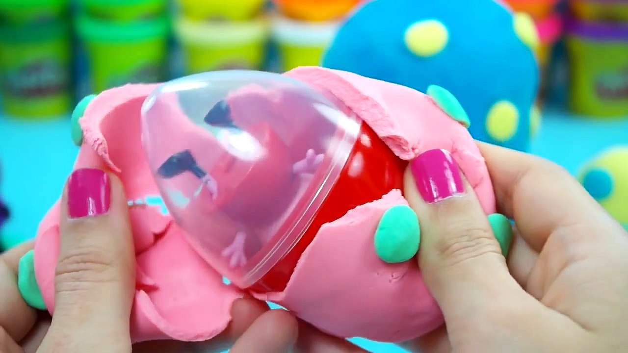 spiderman Peppa Pig toys Play Doh Spiderman Surprise eggs playdough egg EGG