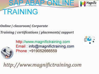 SAP ABAP ONLINE TRAINING IN USA|UK