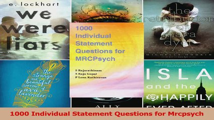 PDF Download  1000 Individual Statement Questions for Mrcpsych PDF Online