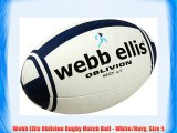 Webb Ellis Oblivion Rugby Match Ball - White/Navy Size 5