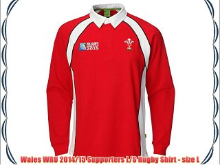 Wales WRU 2014/15 Supporters L/S Rugby Shirt - size L