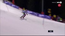 En plein slalom, un drone s'écrase juste derrière le skieur Marcel Hirscher