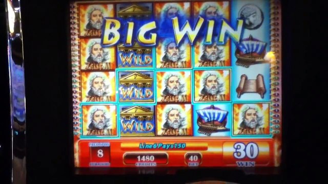 ZEUS II Slot Machine with BONUS, SUPER RESPINS and BIG WINS Las Vegas Casino