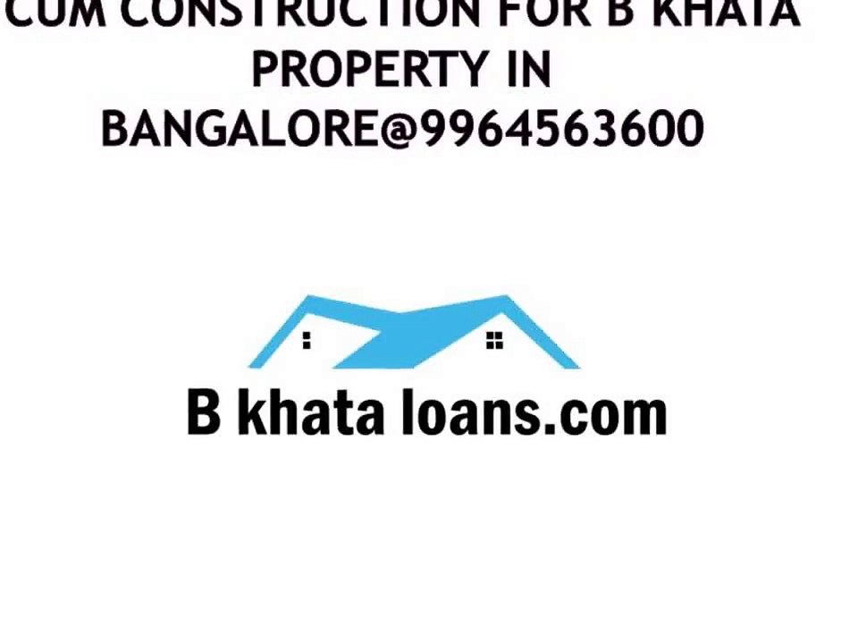 DOCUMENT REQUIRED FOR CONSTRUCTION LOAN IN BANGALORE