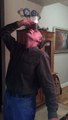 60-year-old man puts beer on his head, drinks it without using hands or arms