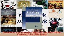 Download  Produktion und Umwelt Festschrift für Otto Rentz Festschrift Fur Otto Rentz Ebook Online