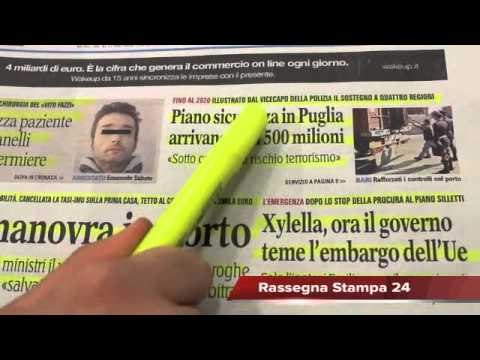 Xylella, Silletti incontra il Ministro Martina, Rassegna Stampa 23 Dicembre 2015