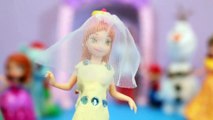 frozen toys Anna Wedding with Kristoff Olaf Makes Anna PLAY DOH Dress AllToyCollector