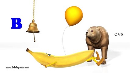 A is for apple Nursery Rhymes 3 - 3D Animation English Alphabet ABC Songs for children