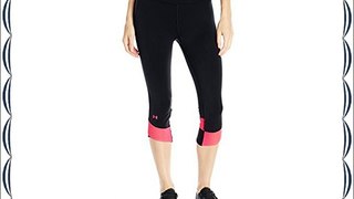 Under Armour Women's Fly by Compression Corsair - Black/Neo Pulse/Reflective Small