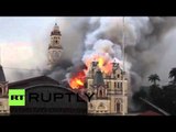 Huge fire destroys Museum in Sao Paulo