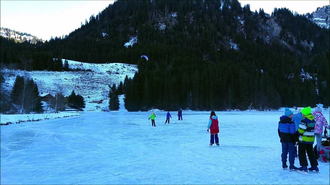 Patinoire naturelle du lac des Plagnes