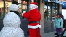 Scary Snowman Christmas Prank scaring Santa Clause - Season 2 Episode 3