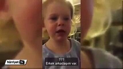 Sevgilisi olduğuna babasını inandırmaya çalışan ufak kız