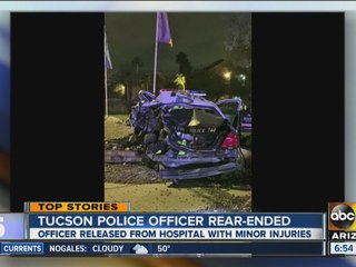 Tucson police officer rear-ended