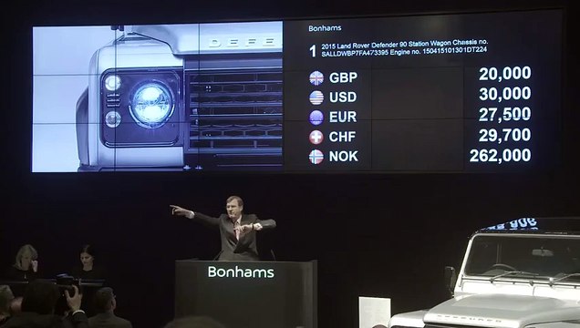 Land Rover Defender vente aux enchères Bonhams