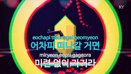 [노래방 / 반키올림] 갈 사람.. - 진성.. (KARAOKE / MR / KEY +1 / No.KY59238)