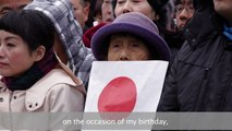 Thousands celebrate Japanese Emperor Akihito's 82nd birthday