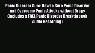 Panic Disorder Cure: How to Cure Panic Disorder and Overcome Panic Attacks without Drugs (Includes