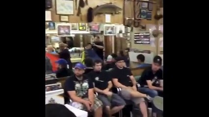 Kid crying , back taper , pompadour haircut