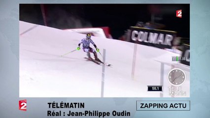 Ce skieur est chanceux : un drone aurait pu s'écraser sur lui !