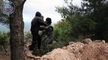 الجيش الحر: الفرقة الأولى الساحلية: تدمير مدفع 23 للنظام بصاروخ تاو على حاجز البناية في حم