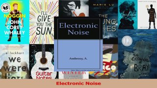 PDF Download  Electronic Noise PDF Online