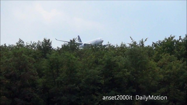 Airbus A330 Egyptair Landing in Milan Malpensa Airport. Plane Spotting