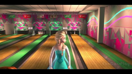 Fun Frozen Parody with ELSA & ANNA Disney Princesses w/ Green McQueen Pixar Cars