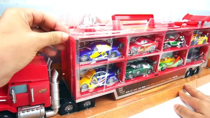 MACK THE TRUCK & 8 Disney Pixar CARS Lightning McQueen Francesco Bernouli & more Cars Toys EPIC RACE , HD online free 2016