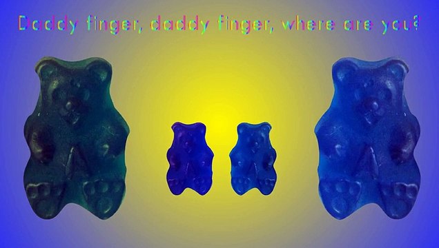 Jelly Gummy Bear Movie Finger Family Cartoon Animation Nursery Rhymes Dance with Lyrics Fi