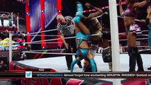 Brie Bella, Naomi and Natalya (w/ Cameron, JoJo, Nikki Bella and Eva Marie) vs. Alicia Fox, Aksana and Layla