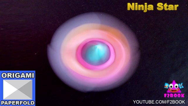 How To Make a Paper Folding Ninja Star - Origami - Video 70 - By F2BOOK