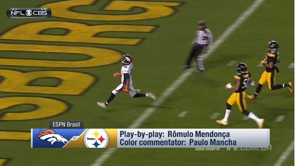ESPN Brasil announcers call Sanders' 61-yard touchdown