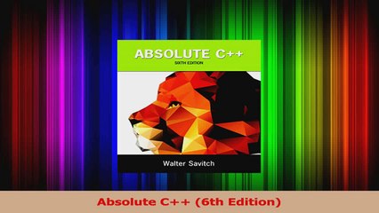 PDF Download  Absolute C 6th Edition Download Online