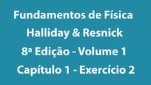 Fundamentos de Física - Halliday e Resnick - 8ª Edição - Volume 1 - Capítulo 1 - Exercício 2