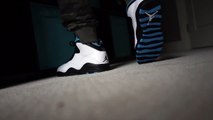 Air Jordan 10 Powder Blue on Feet