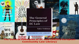 PDF Download  The General Principles of EC Law Oxford European Community Law Library Download Full Ebook