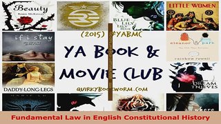 Read  Fundamental Law in English Constitutional History Ebook Free