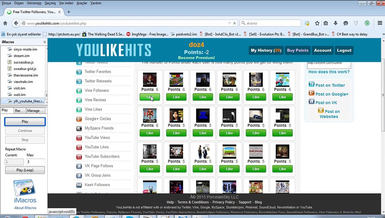 youlikehits macro - imacros