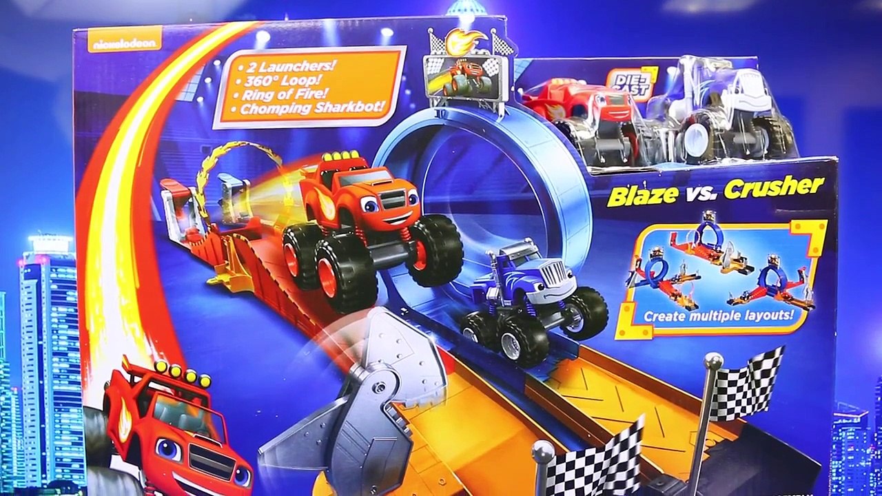 Darrington Blaze and the Monster Machines Monster Dome Car Toy Competing on Race Track Toy Review