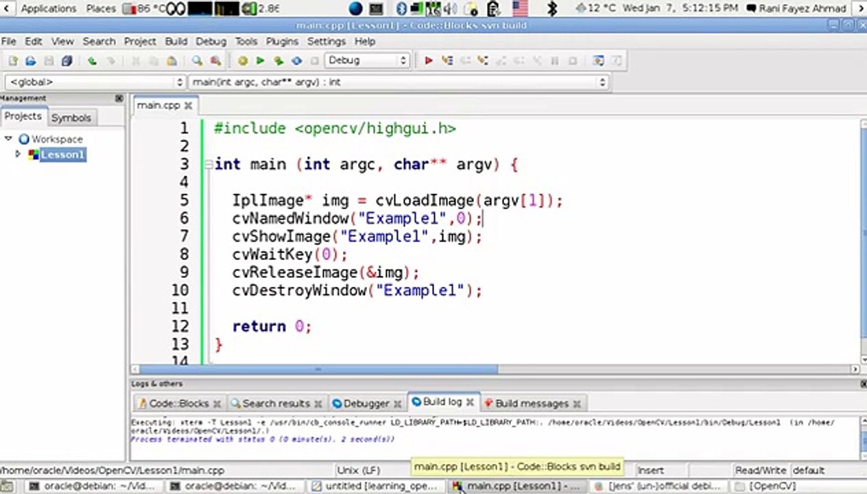 OpenCV Using C++ Lesson 4 Manipulating The Picture Window (Arabic Version)