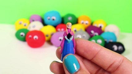 Play Doh Surprise Eggs Peppa Pig Frozen Mickey Mouse Spiderman Minnie Masha Disney Huevos Sorpresa