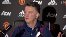 Louis van Gaal walks out of Manchester United press conference