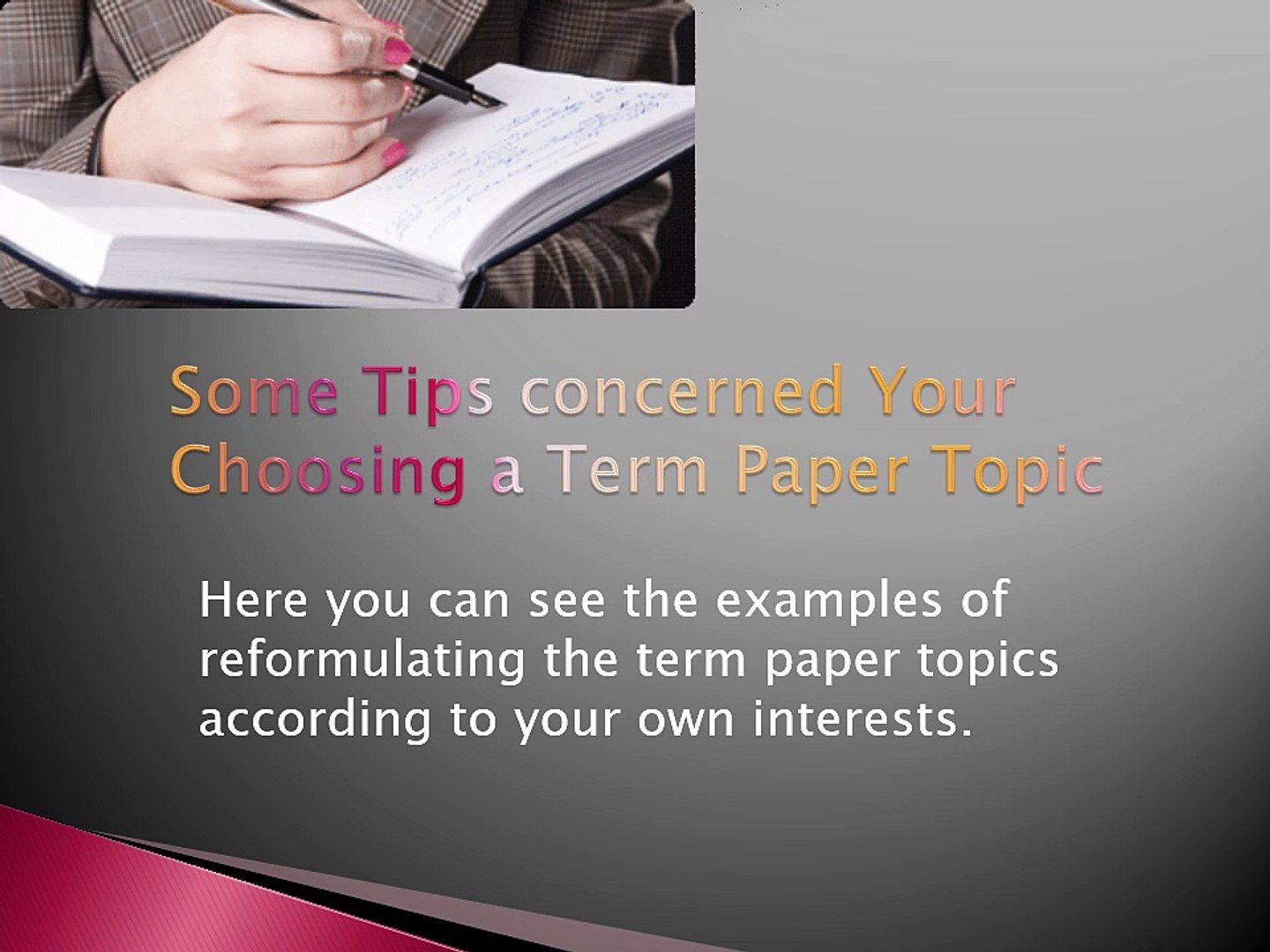 ⁣Term Paper Topics