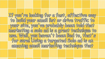 The Solo Ad Secret-What You Need to Know About Solo Ad Marketing