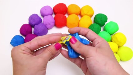Play doh rainbow unboxing surprise eggs toys Play do arcoiris huevos sorpresa juguetes